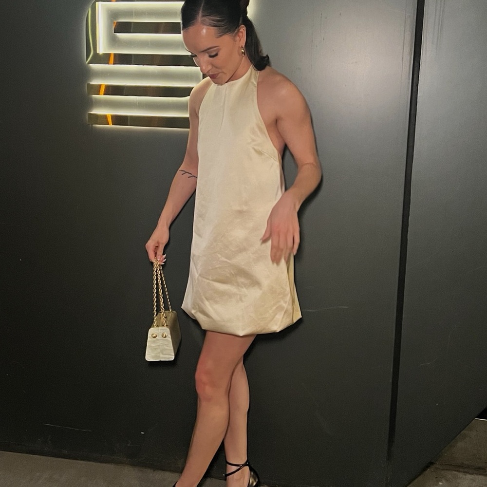 Zara - Halter Dress Champagne